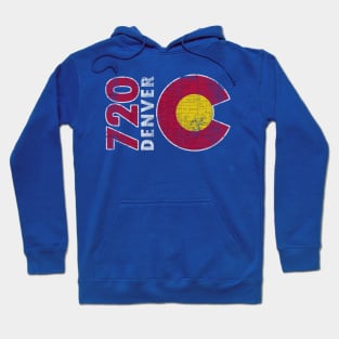 Vintage 720 Denver Colorado Flag Map Home Hoodie